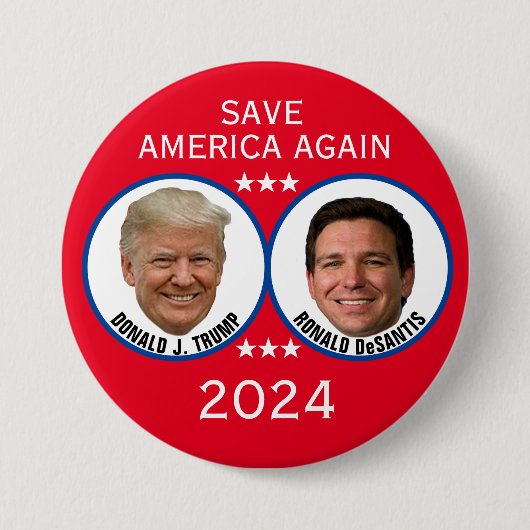 Save America Again 2024 缶バッジ (正面)
