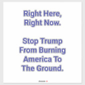 Save America From Trump Hankamer Artjunkhaus Peace シール (シート)