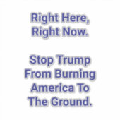 Save America From Trump Hankamer Artjunkhaus Peace シール (正面)