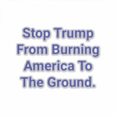 Save America From Trump Hankamer Artjunkhaus Peace シール (正面)