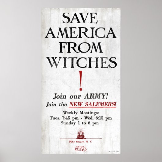 Save America From Witches ポスター (正面)