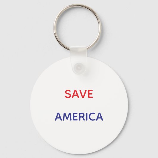 SAVE AMERICA ROUND KEYCHAIN キーホルダー (正面)