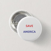 SAVE AMERICA SMALL ROUND buttons 缶バッジ (正面&裏面)