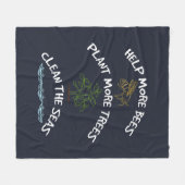 Save Bees 養蜂 環境キャンペーン フリースブランケット (正面(横))