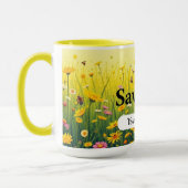 Save Bees Dot Mug Custom マグカップ (左)
