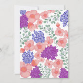 Save Date Wedding Flowers Watercolor   招待状 (裏面)