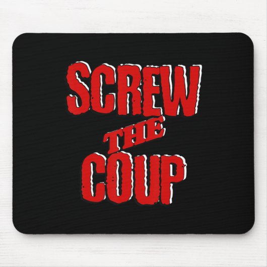 Save Democracy Unite Screw The Coup Trump And Clow マウスパッド (正面)