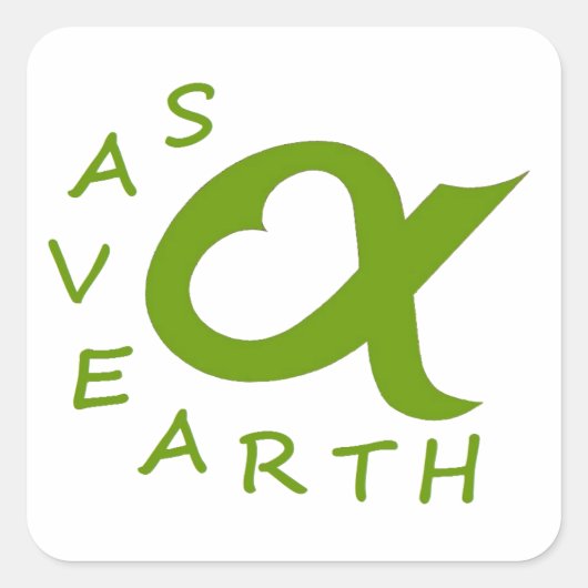 save earth planète スクエアシール (正面)
