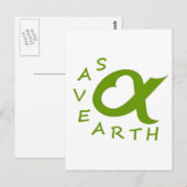 save earth planète ポストカード (正面/裏面)