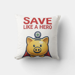 Save Like A Hero – Super Piggy Bank  クッション