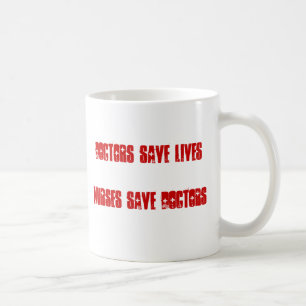 Save Lives博士-ナースは医者を救います コーヒーマグカップ