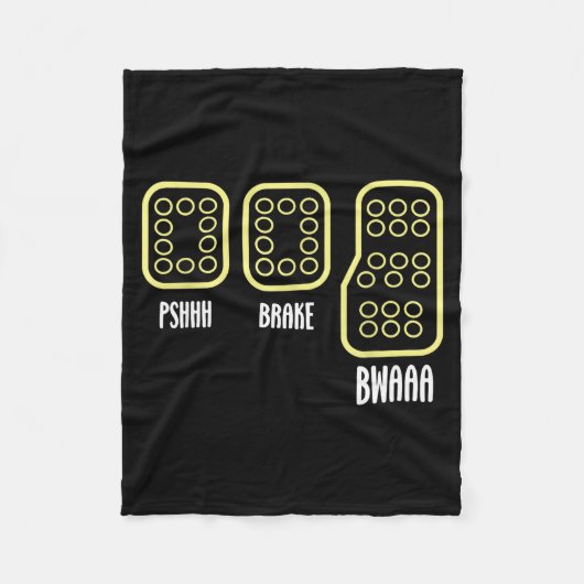 Save Manual Pedal Shift Diagram Car Racing Funny Q フリースブランケット (正面)