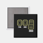 Save Manual Pedal Shift Diagram Car Racing Funny Q マグネット (正面/裏面)