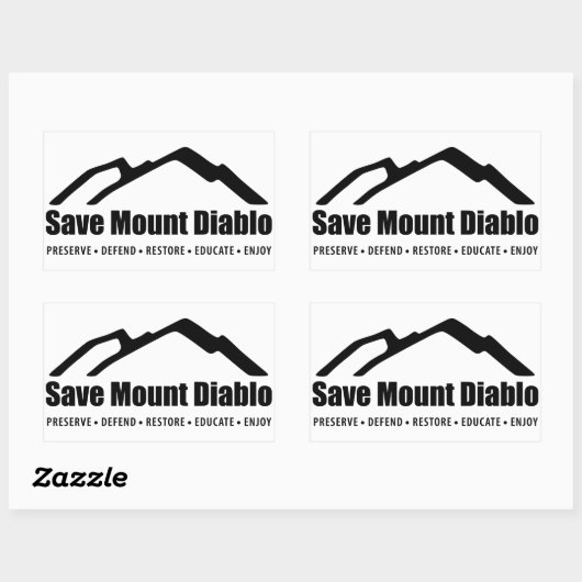 Save Mount Diablo Sticker 長方形シール (シート)