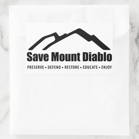 Save Mount Diablo Sticker 長方形シール (バッグ)