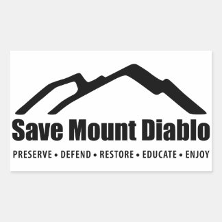 Save Mount Diablo Sticker 長方形シール