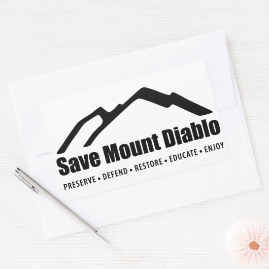 Save Mount Diablo Sticker 長方形シール (封筒)