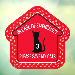 Save My Cats Safety Alert Custom First Responder  ウィンドウサイン