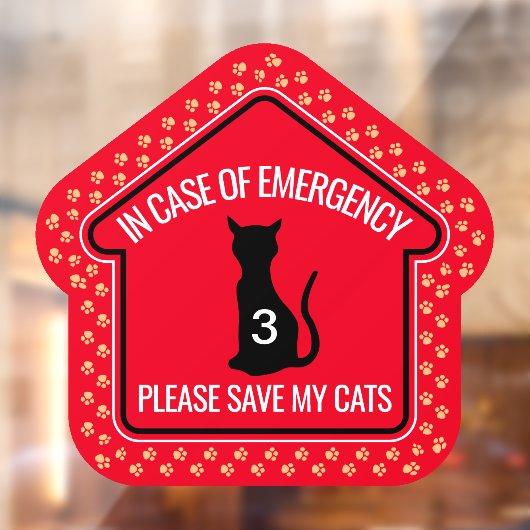 Save My Cats Safety Alert Custom First Responder ウィンドウサイン (シート2)