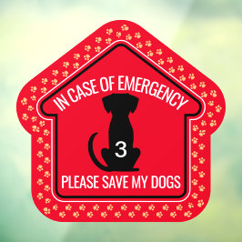 Save My Dogs Safety Alert Custom First Responder  ウィンドウサイン