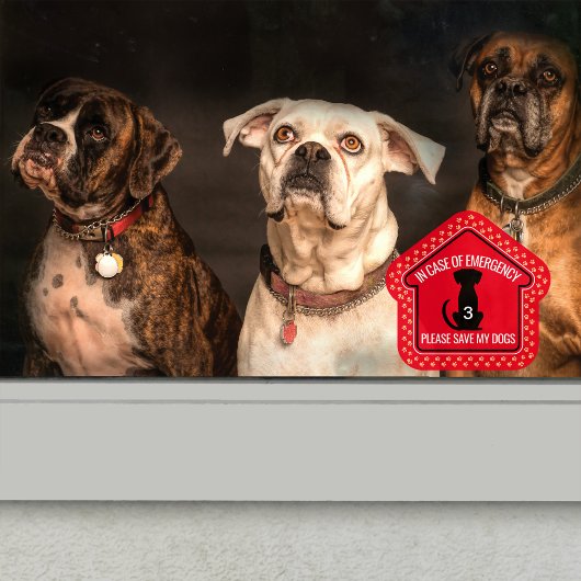Save My Dogs Safety Alert Custom First Responder ウィンドウサイン