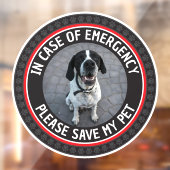 SAVE MY PET Safety Alert Custom Photo Modern  ウィンドウサイン (シート2)