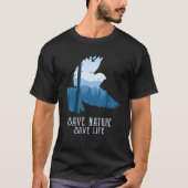 Save Nature Save Life environmental Care Earth Car Tシャツ (正面)