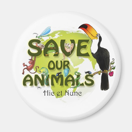 Save our Animals マグネット (正面)