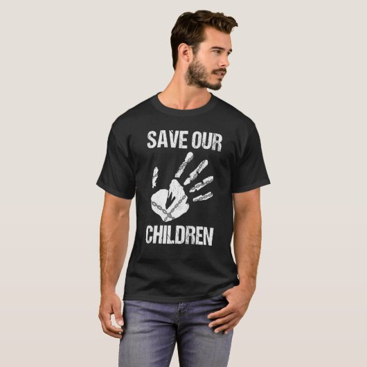 Save Our Children - End Child Trafficking Awarenes Tシャツ (正面フル)