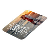 Save Our Date ウェディング | 手書きの装飾的なスクリプト マグネット (左側)