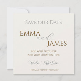 Save our Date Card minimalist 7 elegant 案内状