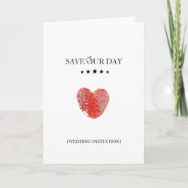 Save our day announcement folded invitation card カード