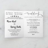 Save our day announcement folded invitation card カード (内部)