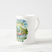 Save Our Earth Eco Friendly Design mug ボーンチャイナマグカップ (正面右)