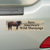 Save Our Mustangs Bumper Sticker バンパーステッカー (車上)