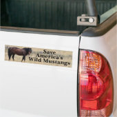 Save Our Mustangs Bumper Sticker バンパーステッカー (トラック上)