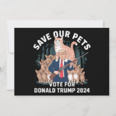 Save Our Pets 2024 大統領トランプ政治 招待状 (正面)