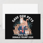 Save Our Pets 2024 大統領トランプ政治 招待状 (正面/裏面)