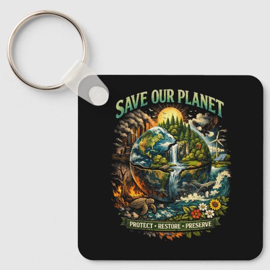 Save Our Planet キーホルダー (正面)
