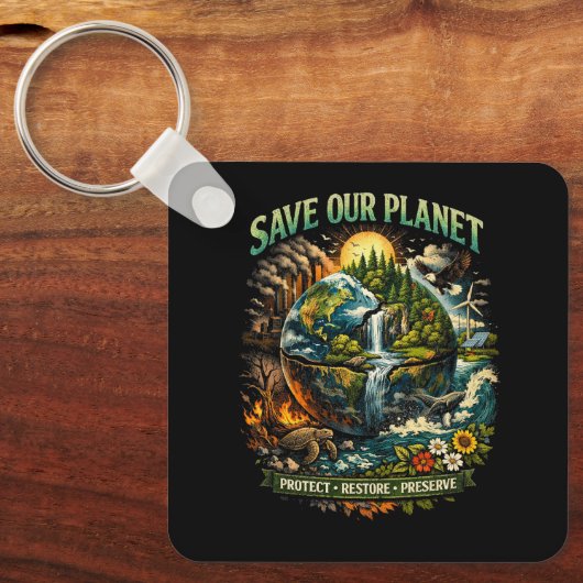 Save Our Planet キーホルダー (正面)