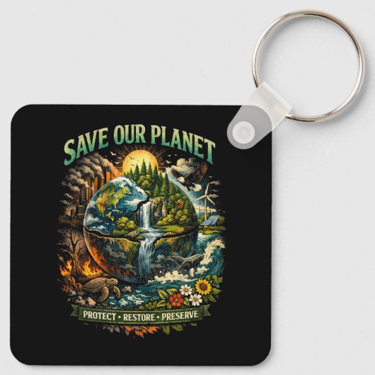 Save Our Planet キーホルダー (裏面)