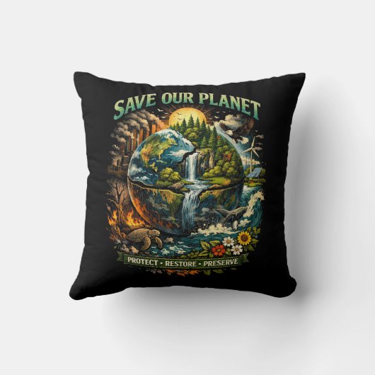 Save Our Planet クッション (裏面)