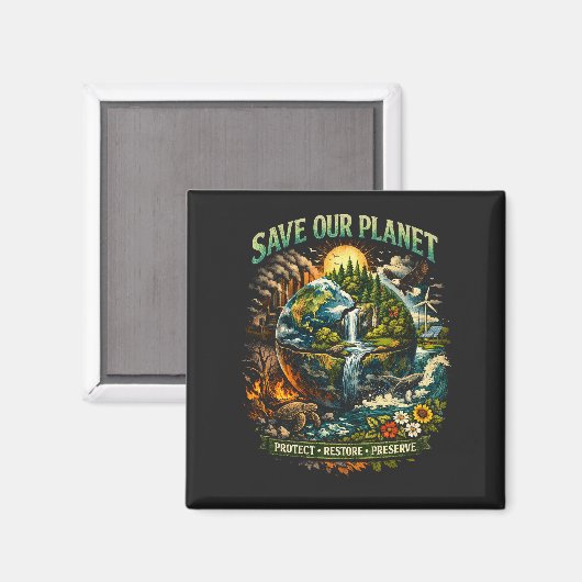 Save Our Planet マグネット (正面/裏面)