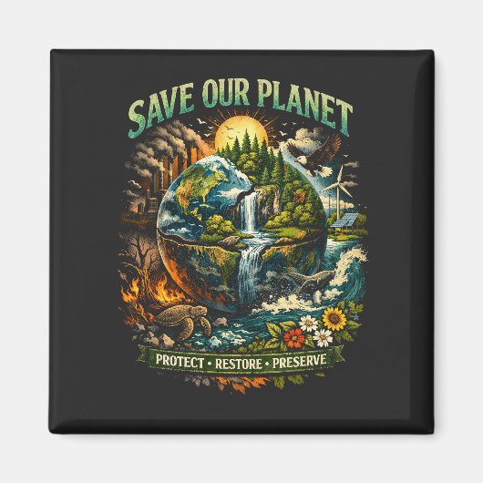 Save Our Planet マグネット (正面)