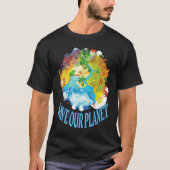 Save Our Planet Sea Animal Ocean Saying Tシャツ (正面)
