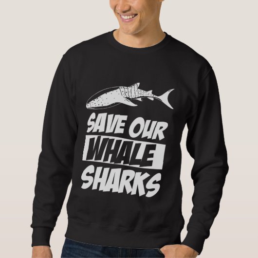 Save Our Whale Sharks Cool Animal スウェットシャツ (正面)