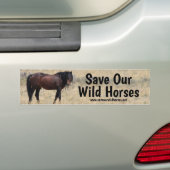 Save Our Wild Horses Campaign バンパーステッカー (車上)