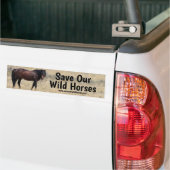 Save Our Wild Horses Campaign バンパーステッカー (トラック上)