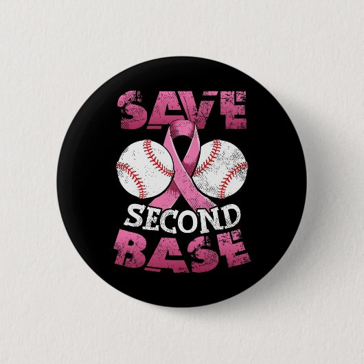 Save Second 2nd Byse Fun Bysebyll 乳がん啓発グッズ 缶バッジ (正面)