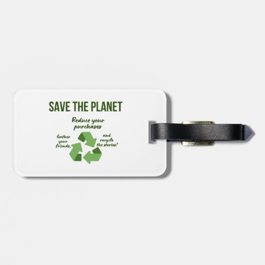 Save, Share, and Recycle ラゲッジタグ (裏面横)